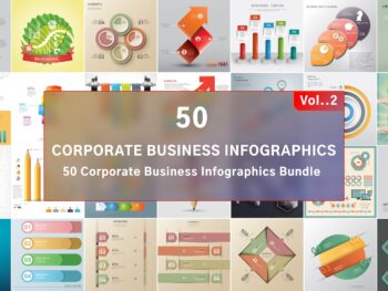corporate infographic templates, business infographic bundle, infographic templates volume 2, corporate presentation templates, business vector templates, data visualization graphics, marketing infographic bundle, ai eps infographic templates, business presentation design, professional infographic pack, startup pitch deck graphics, corporate business graphics