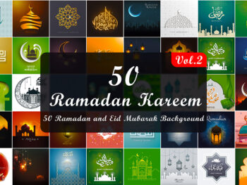 Ramadan Kareem & Eid Mubarak Background Bundle Vol. 2